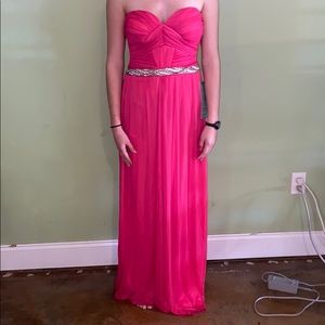 Hot pink formal dress